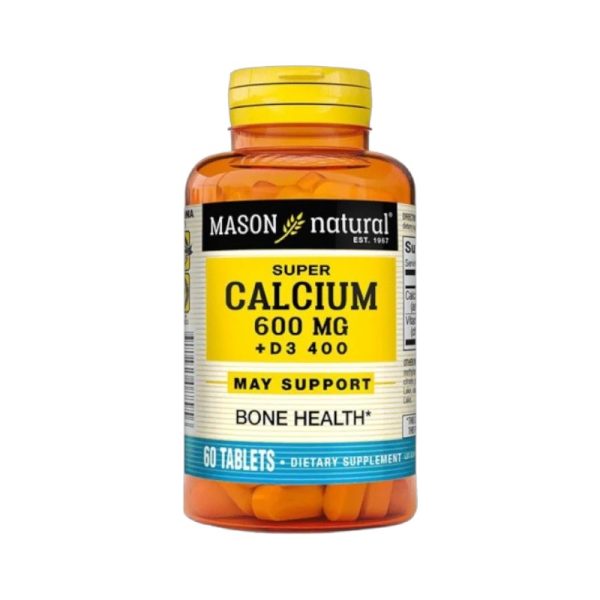 CALCIUM 600 MG (D3 400) x 60 TABLETS - MASON NATURAL - Imagen 2
