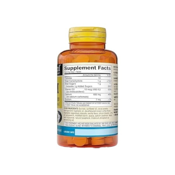 CALCIUM 600 MG (D3 400) x 60 TABLETS - MASON NATURAL - Imagen 3