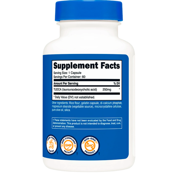 TUDCA (Ácido Taururesodesoxicólico) 250 MG x 30 CAPS - NUTRICOST - Imagen 2