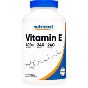 Suplemento de Vitamina E 400 IU, 240 CAPS - NUTRICOST