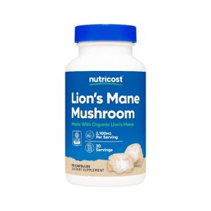 LION'S MANE MUSHROOM ORGANIC 2,100 MG x 90 CAPS - NUTRICOST