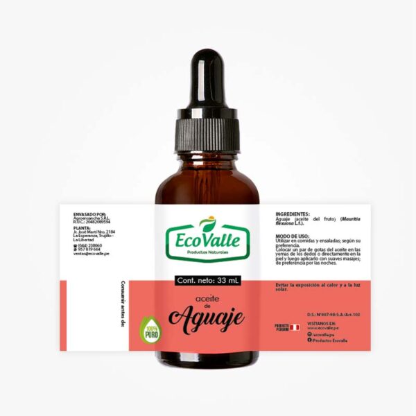 ACEITE DE AGUAJE (33 ML) - ECO VALLE - Imagen 2