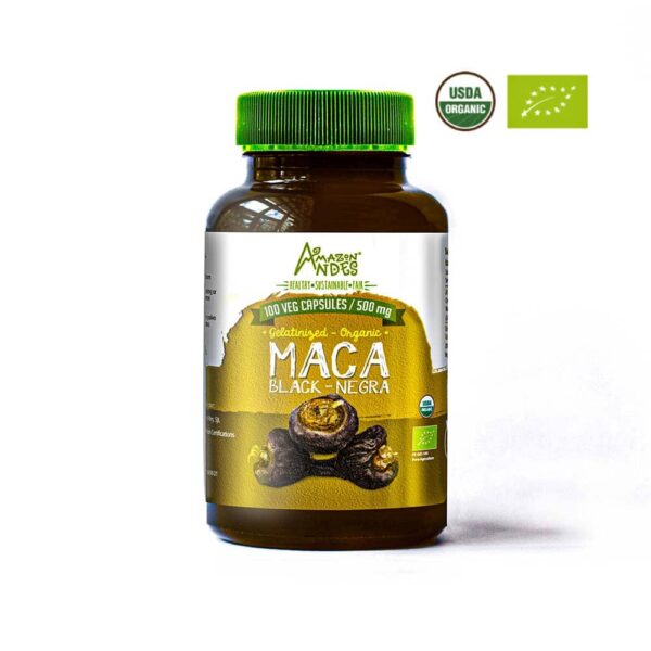 MACA BLACK - NEGRA 100 CAPS X 500 MG (ORGANICO) - AMAZON ANDES