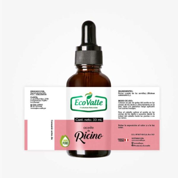 ACEITE DE RICINO X 33 ML - ECO VALLE - Imagen 2