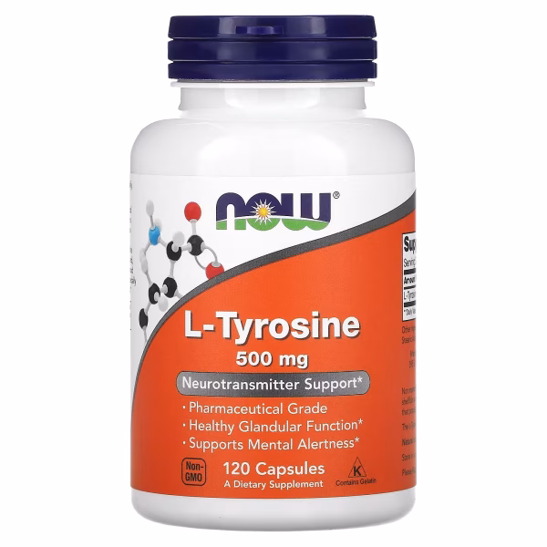 L-TYROSINE 500 MG X 120 CAPS - NOW