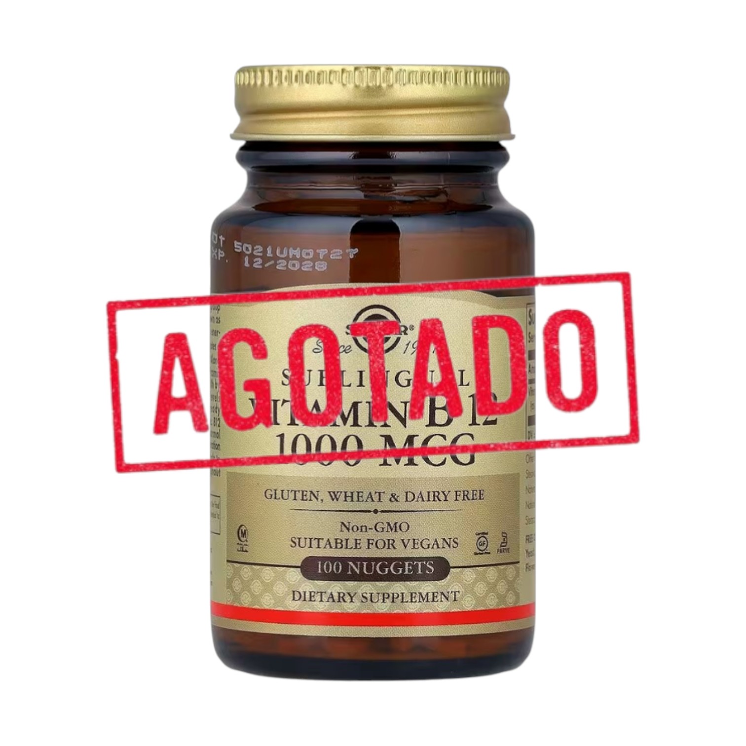 VITAMIN B12 SUBLINGUAL 1000 MCG x 100 NUGGETS - SOLGAR