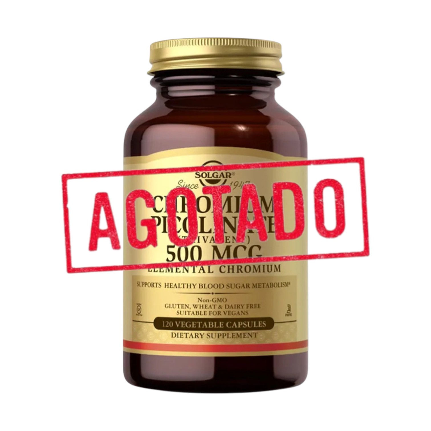 CHROMIUM PICOLINATE 500 MCG x 120 CAPS - SOLGAR