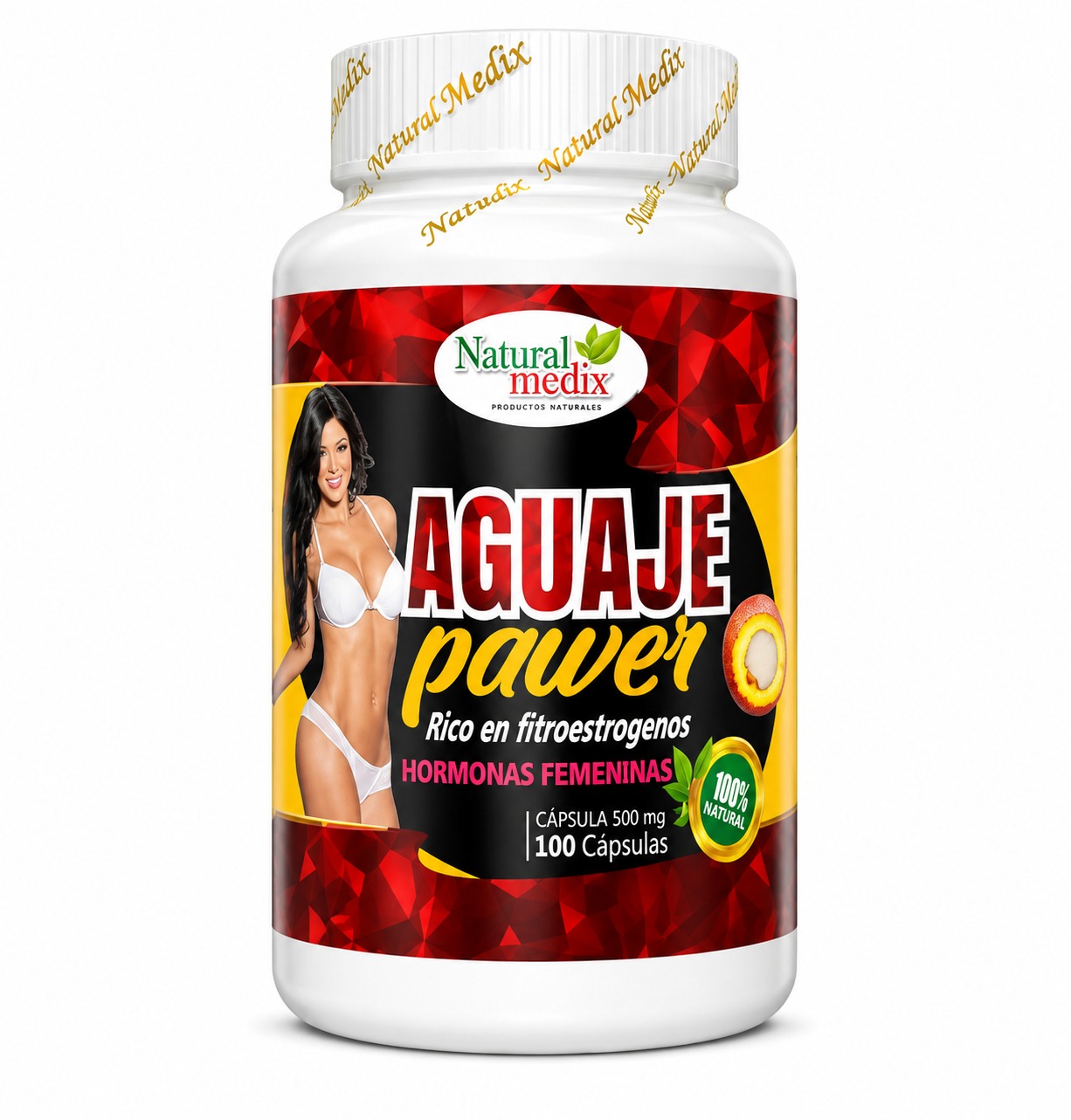 AGUAJE POWER 500 MG x 100 CAPS - NATURAL MEDIX - Imagen 2