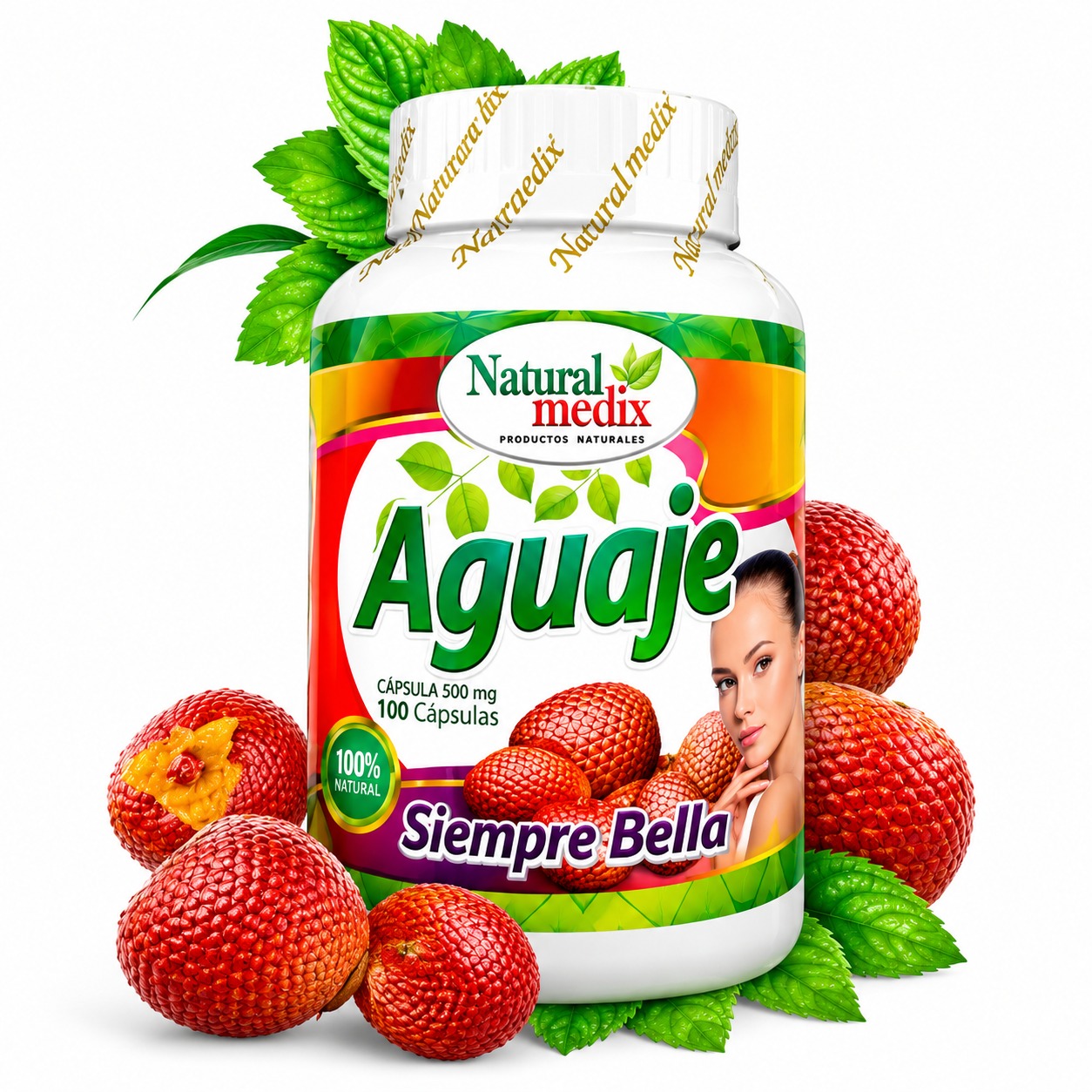 AGUAJE 500 MG x 100 CAPS - NATURAL MEDIX - Imagen 2
