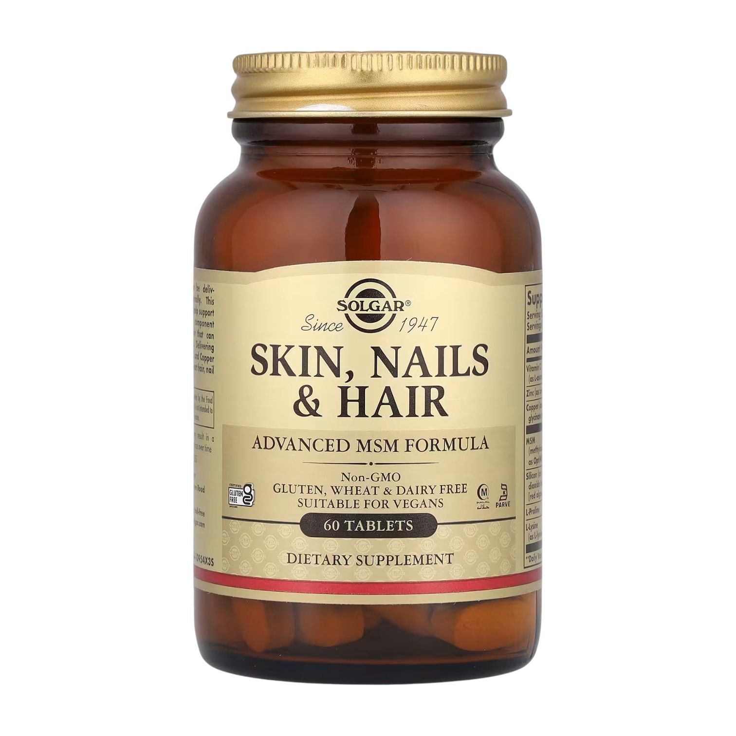 SKIN, NAILS & HAIR ADVANCED 60 TABLETS - SOLGAR - Imagen 3