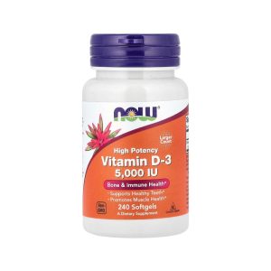VITAMIN D-3 5,000 IU X 120 MCG, 240 SOFT - NOW