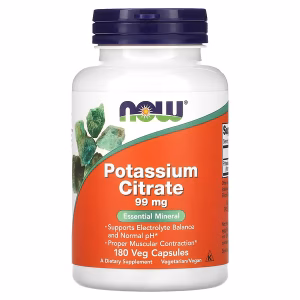 POTASSIUM CITRATE 99 MG X 180 CAPS - NOW