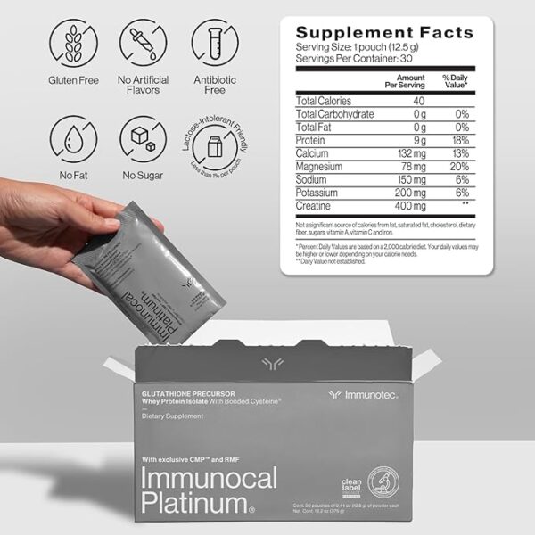 IMMUNOCAL PLATINUM CAJA DE 30 SOBRES (375GR) - IMMUNOTEC - Imagen 4