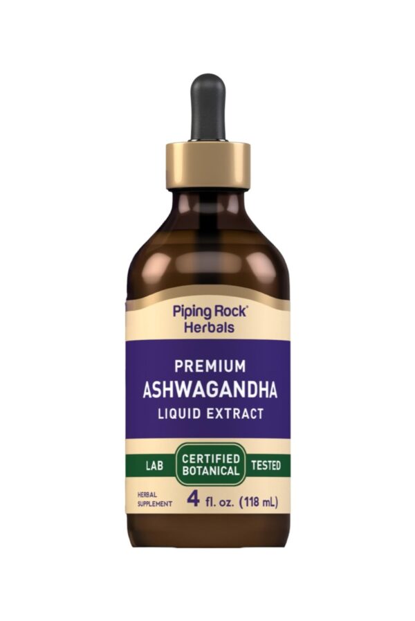 PREMIUM ASHWAGANDHA LIQUID EXTRACT 118 ML - PIPPING ROCK