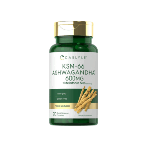 KSM-66 ASHWAGANDHA + MELATONIN 5MG (600 MG X 70 CAPS) - CARLYLE