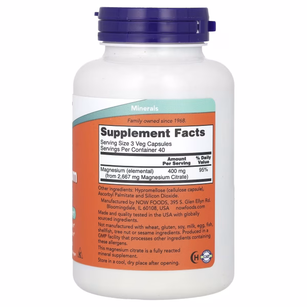 POTASSIUM CITRATE 99 MG X 180 CAPS - NOW - Imagen 2