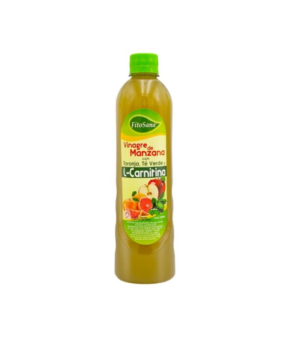VINAGRE DE MANZANA CON TORONJA, TE VERDE Y L-CARNITRINA (550 ML)- FITO SANA
