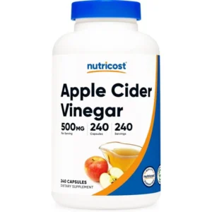 APPLE CIDER VINEGAR 500 MG X 280 CAPS - NUTRICOST