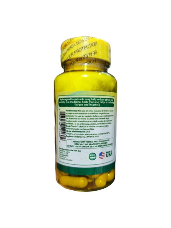ASHWAGANDHA EXTRACT 600 MG X 60 CAPS - SUN VITAMINS - Imagen 2