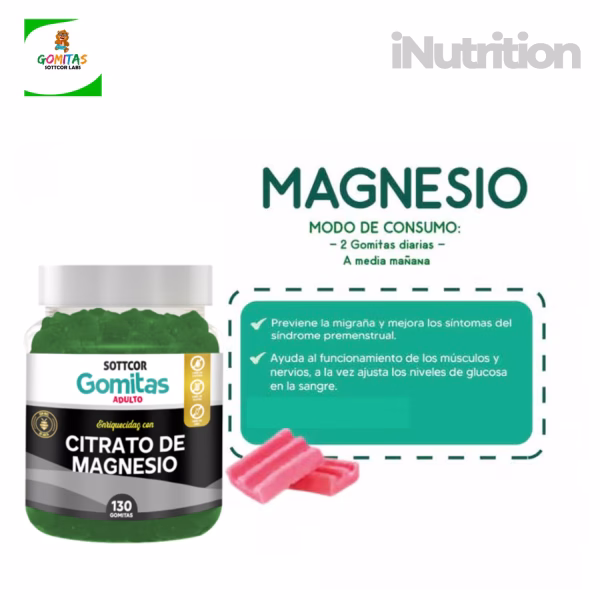 GOMITAS DE CITRATO DE MAGNESIO X 130 UNID - SOTTCOR - Imagen 2