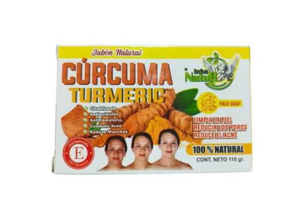 JABON NATURAL DE CURCUMA TURMERIC (110gr) INKA NATUR - DOCENA - Imagen 2