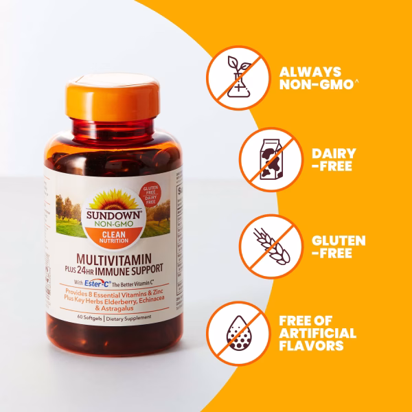 MULTIVITAMIN PLUS 24HR INMUNE SUPPORT (60 SOFT) - SUNDOWN - Imagen 5
