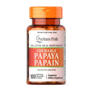 CHEWABLE PAPAYA PAPAIN 100 TABLETS - PURITAN