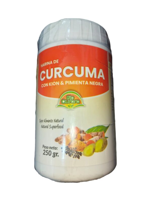 HARINA CURCUMA CON KION & PIMIENTA NEGRA 250gr POTE - BIOAURORA