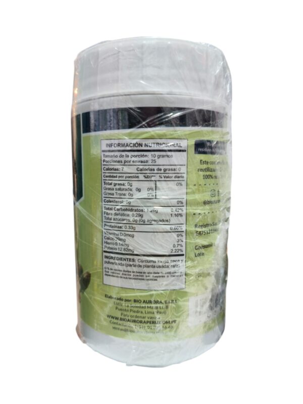 HARINA DE CURCUMA 250 gr POTE - BIOAURORA - Imagen 2