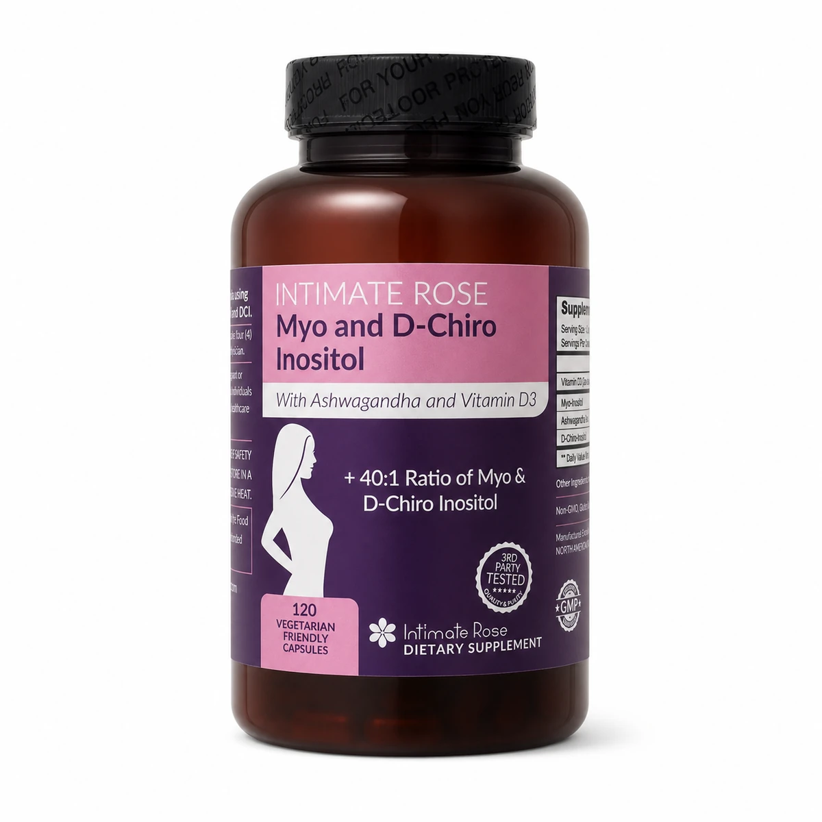 MYO & D-CHIRO INOSITOL x 120 CAPS - INTIMATER ROSE - Imagen 3