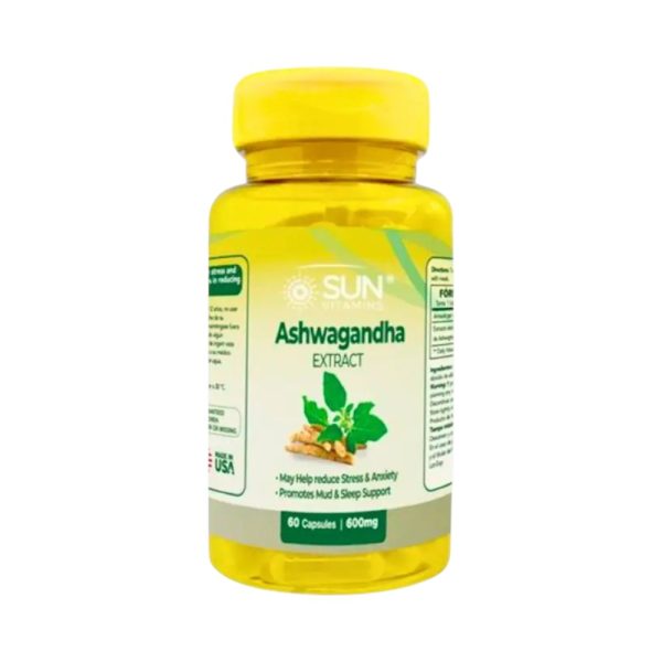 ASHWAGANDHA EXTRACT 600 MG X 60 CAPS - SUN VITAMINS - Imagen 3