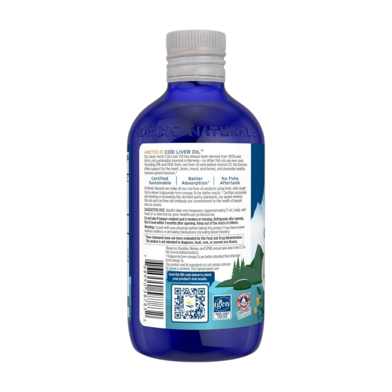 ARCTIC-D COD LIVER OIL (Aceite de hígado de bacalao) 237 ML - NORDIC NATURALS - Imagen 2