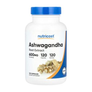 ASHWAGANDHA Root Extract 600 MG x 120 CAPS - NUTRICOST