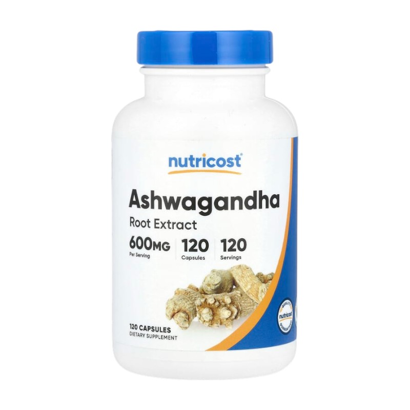 ASHWAGANDHA ROOT EXTRACT 600 MG x 120 CAPS - NUTRICOST - Imagen 3