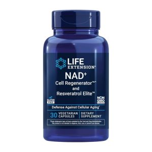 NAD+ CELL REGENERATOR AND RESVERATROL ELITE x 30 CAPS - LIFE EXTENSION