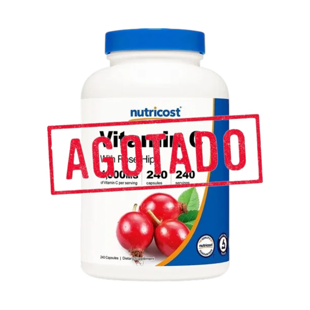 VITAMIN C WITH ROSE HIPS 1,000 MG x 240 CAPS - NUTRICOST