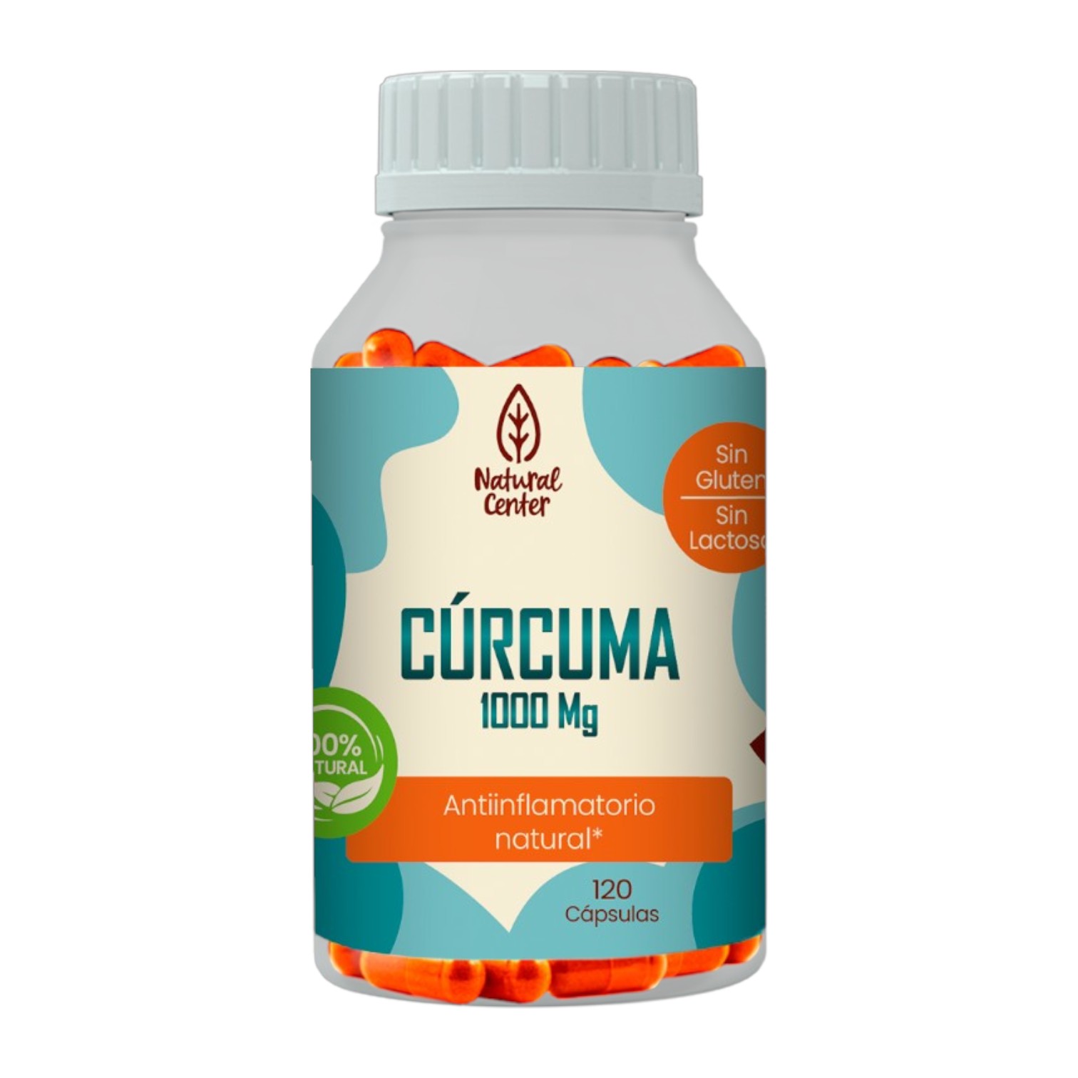 CURCUMA 1000 MG x 120 CAPS - NATURAL CENTER - Imagen 3