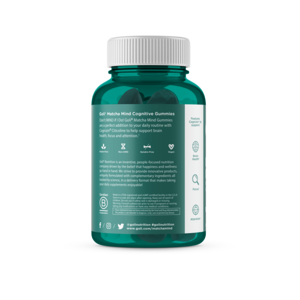 MATCHA MIND 250 MG X 60 GUMMIES - GOLI - Imagen 2
