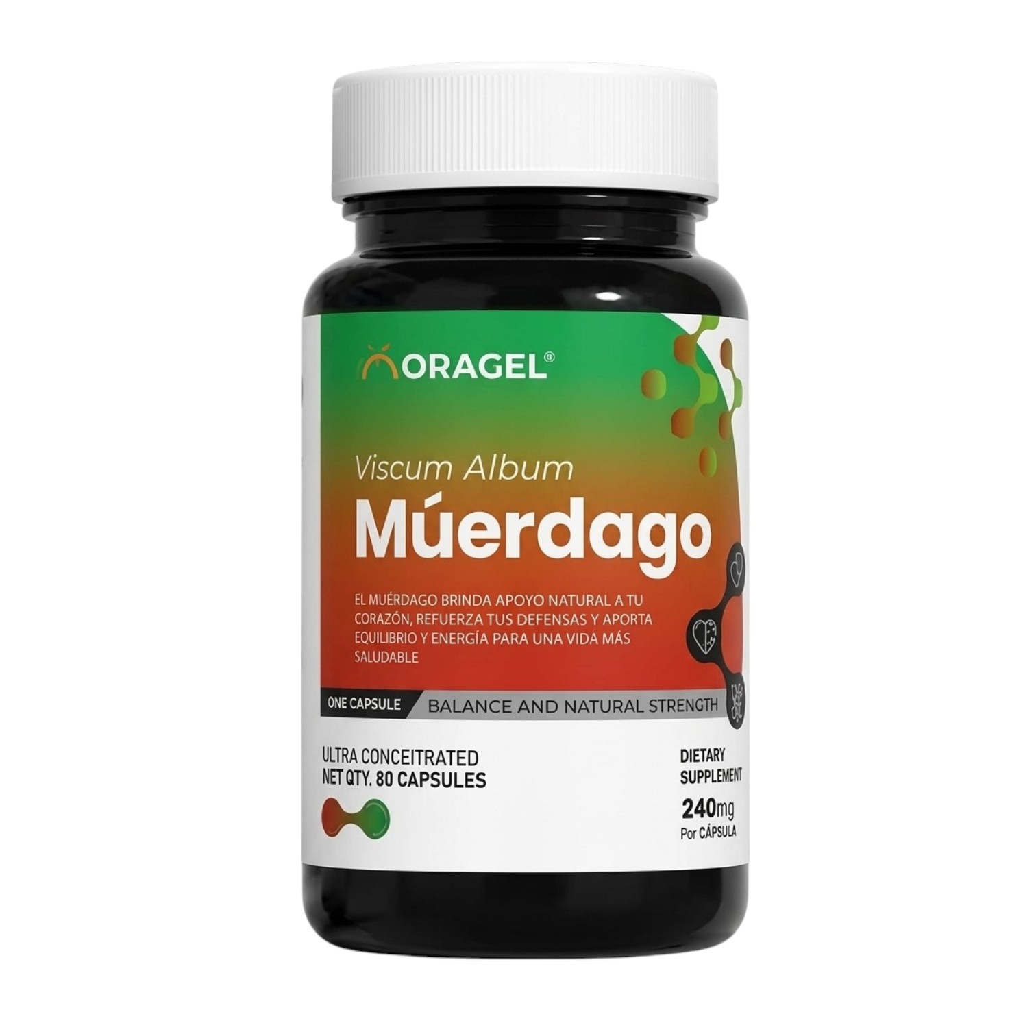 TRIPACK (3) VISCUM ALBUM MUERDAGO 240 MG x 80 CAPS - ORAGEL - Imagen 2