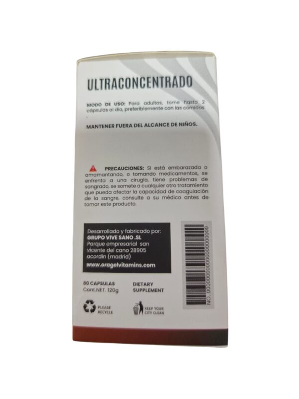 GOLDEN GLUTATIONE 500 MG X 80 CAPS - ORAGEL - Imagen 3