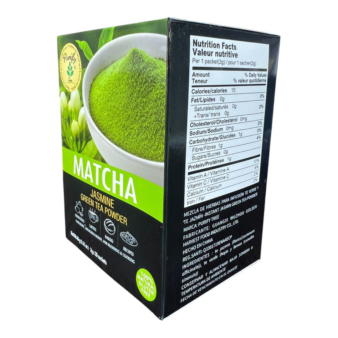 MATCHA GREEN TEA POWDER 40 gr - PURIFY - Imagen 2