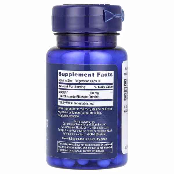 NAD+ CELL REGENERATOR 300 MG X 30 CAPS - LIFE EXTENSION - Imagen 2