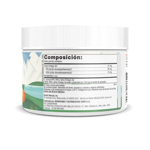 OMEGA-3 GUMMIES DE 60 GOMITAS - NORDIC NATURALS - Imagen 2