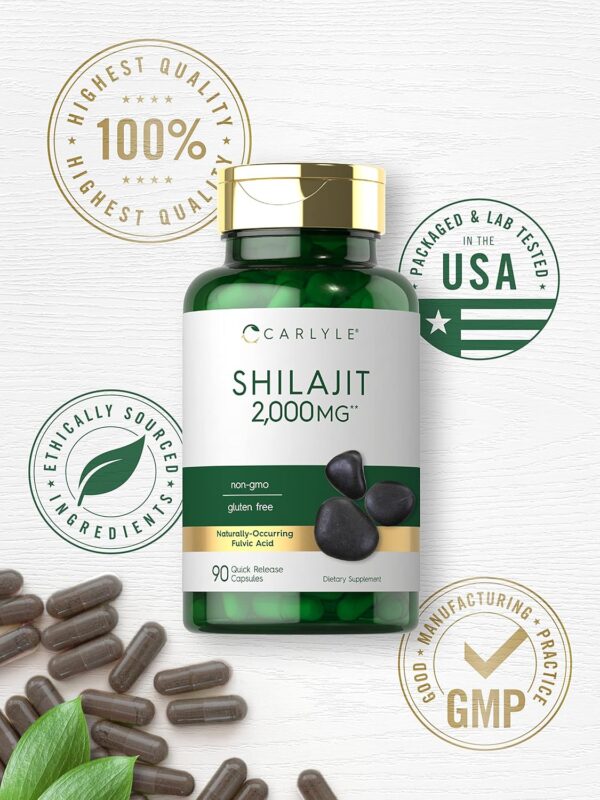 SHILAJIT 2,000MG X 90 CAPS - CARLYLE - Imagen 4