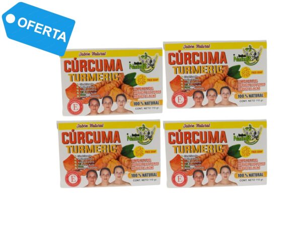 JABON NATURAL DE CURCUMA TURMERIC (110gr) INKA NATUR - PACK