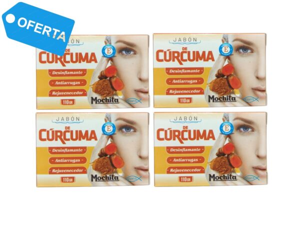 JABON DE CURCUMA (110gr) MOCHITA - PACK (4)