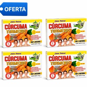JABON NATURAL DE CURCUMA TURMERIC (110gr) INKA NATUR - PACK