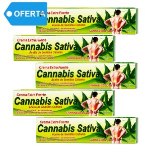 PACK (5) - CANNNABIS SATIVA (CREMA 30gr) CANNABIDOL CBD