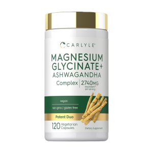 MAGNESIUM GLYCINATE +Ashwagandha Complex 2740 MG x 120 CAPS - CARLYLE
