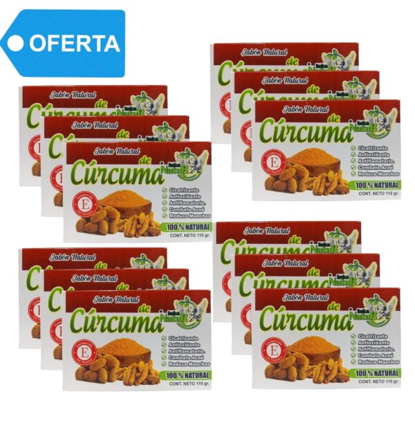 JABON NATURAL DE CURCUMA (110gr) INKA NATUR - DOCENA